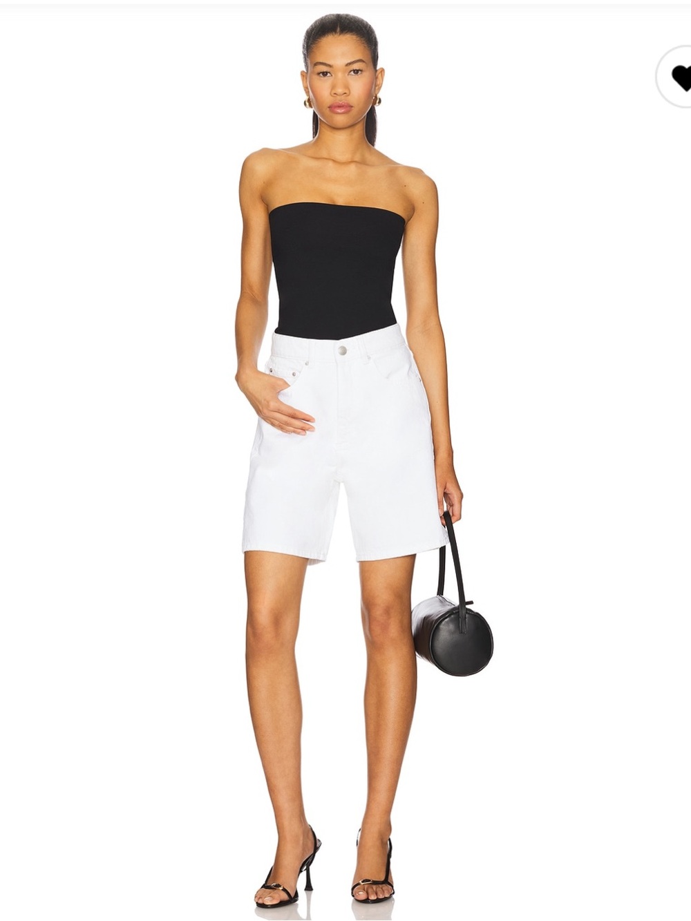 DL1961 Taylor High Rise Shorts in White